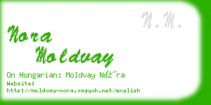 nora moldvay business card